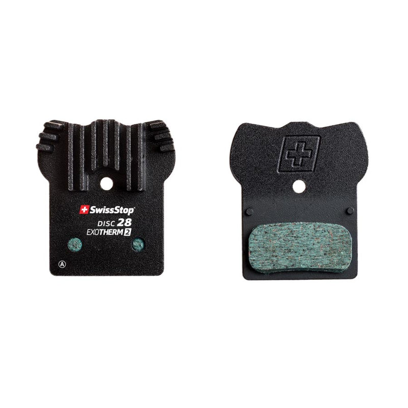 Load image into Gallery viewer, SwissStop Exotherm2 28 Disc Brake Pads Shape: Shimano G-Type/F-Type/J-Type XTR BR-M9000 XT BR-M8100 SLX BR-M7100 DEORE BR-M615 Organic Pair