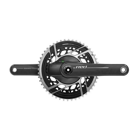 SRAM RED AXS Power Meter Crankset - 165mm 2x 12-Speed 50/37t 8-Bolt Direct Mount DUB Spindle Interface Natural Carbon E1