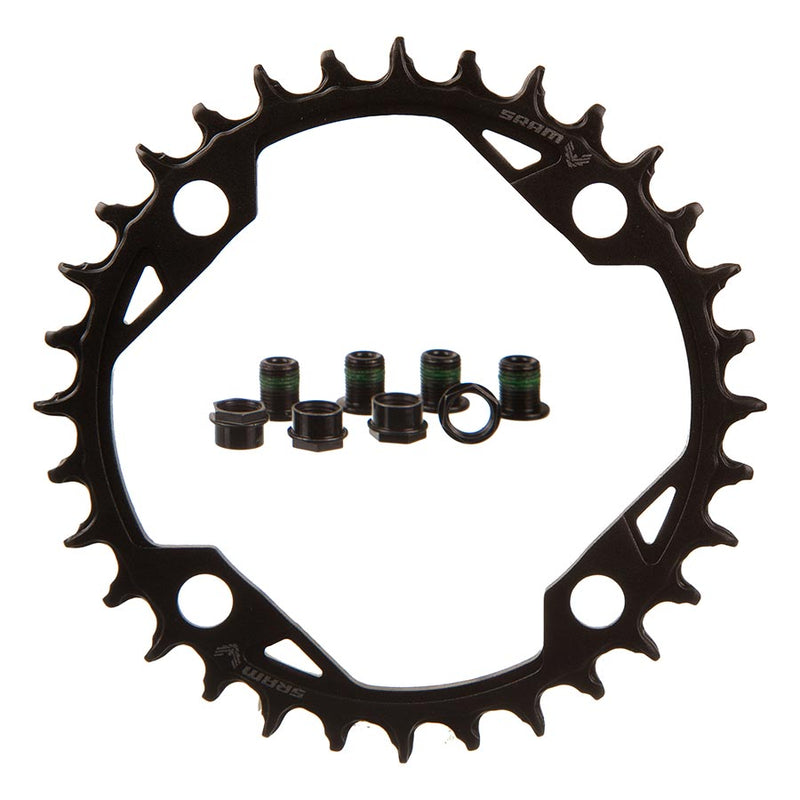 Load image into Gallery viewer, SRAM T-Type Light eMTB Chainring Teeth: 32 Speed: 12 BCD: 104 Bolts: 4 Aluminum Black