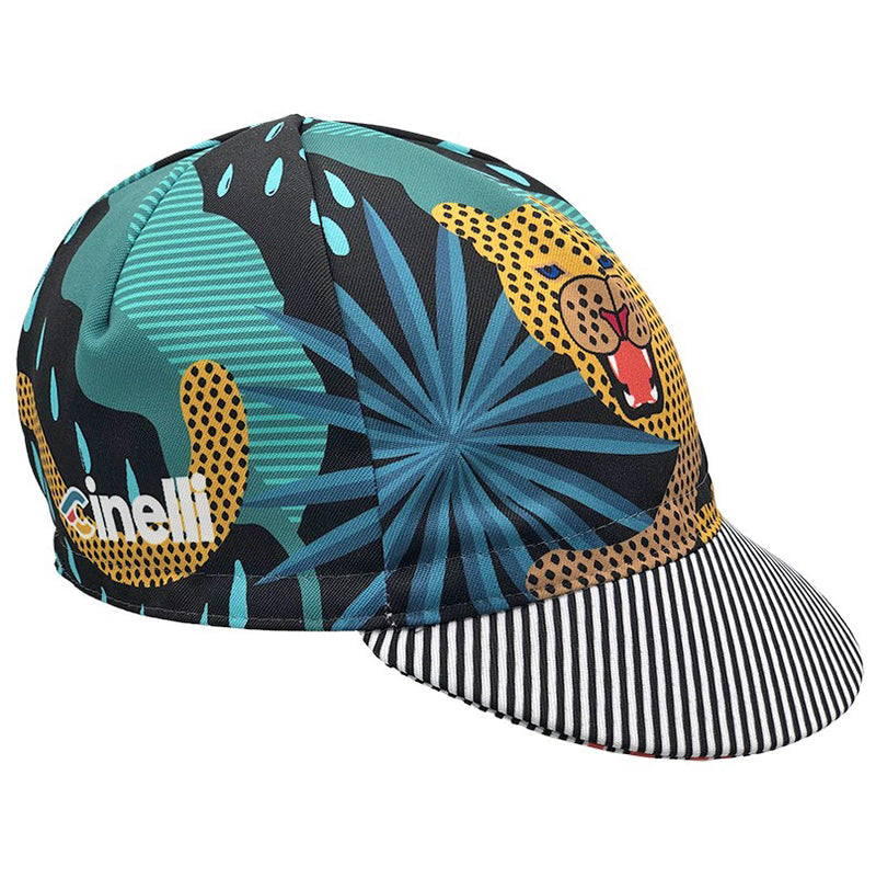 Load image into Gallery viewer, Cinelli Cycling Cap Ziruffo Art Sharp Teeth Black/Blue