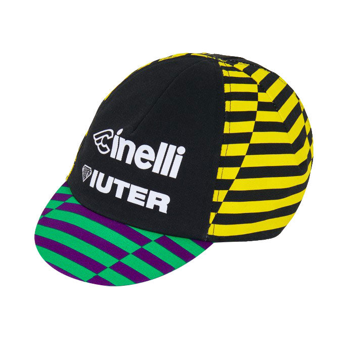 Load image into Gallery viewer, Cinelli Cycling Cap Circolo Ciclistico Iuter Black/Yellow