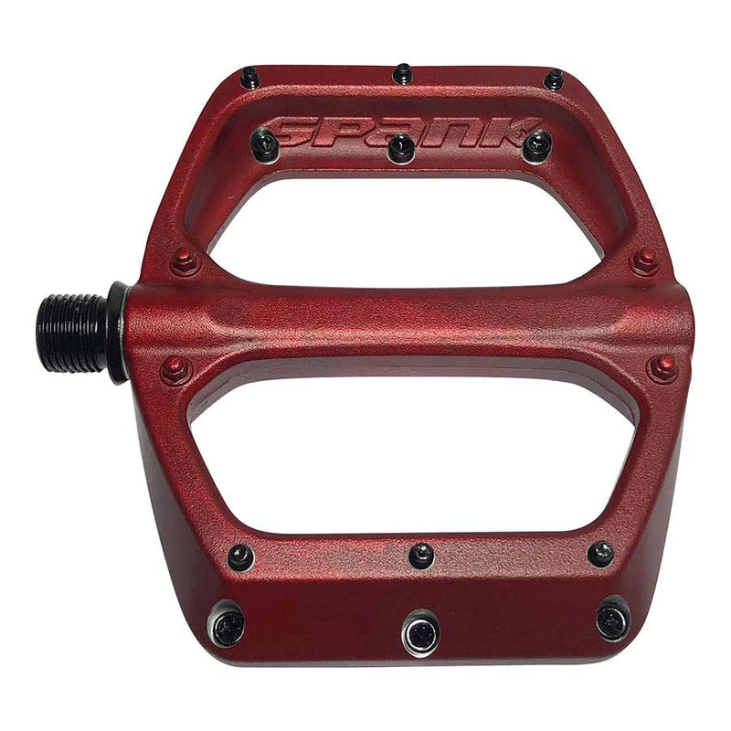 Load image into Gallery viewer, Spank SPOON DC Platform Pedals Body: Aluminum Spindle: Cr-Mo 9/16'' Red Pair