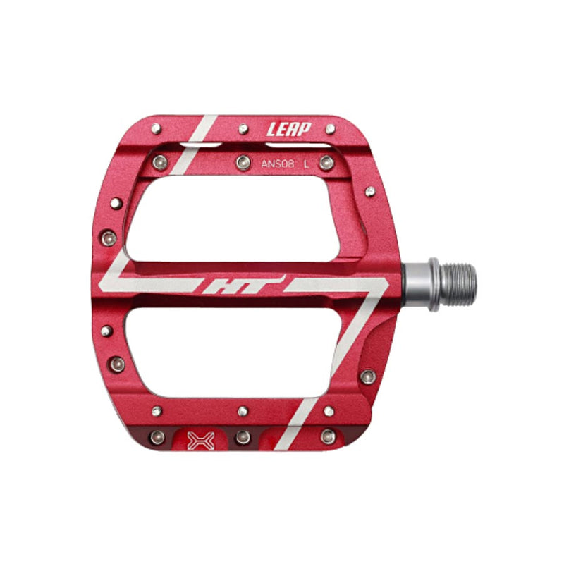 Load image into Gallery viewer, HT Components ANS08 Leap Platform Pedals Body: Aluminum Spindle: Cr-Mo 9/16'' Red Pair