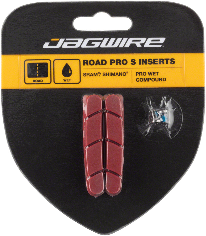 Load image into Gallery viewer, Jagwire Road Pro S Brake Pad Inserts for Wet Conditions SRAM/Shimano Red