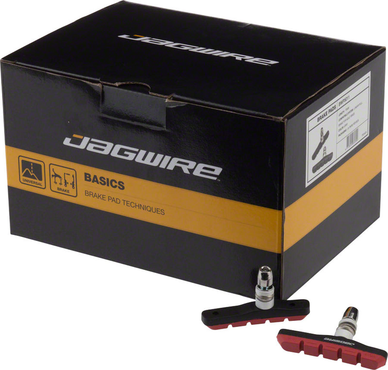 Load image into Gallery viewer, Jagwire Mountain Sport Brake Pads Threaded Post Box of 25 Pair Red