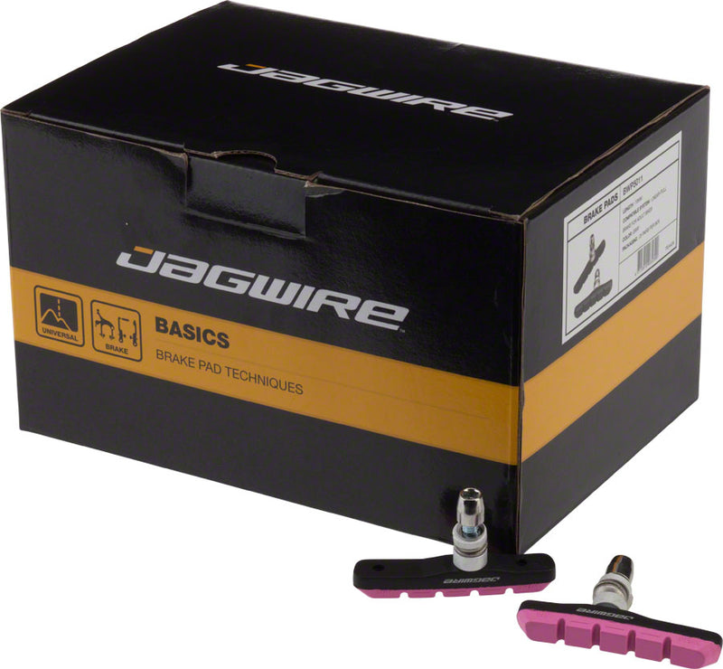 Load image into Gallery viewer, Jagwire Mountain Sport Brake Pads Threaded Post Box of 25 Pair Pink