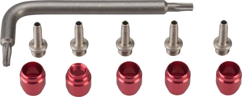 Load image into Gallery viewer, SRAM Stealthamajig Hydraulic Disc Brake Hose Fitting Kit Includes 5 Threaded Hose Barbs 5 Compression Fittings 1 T8 Torx Wrench
