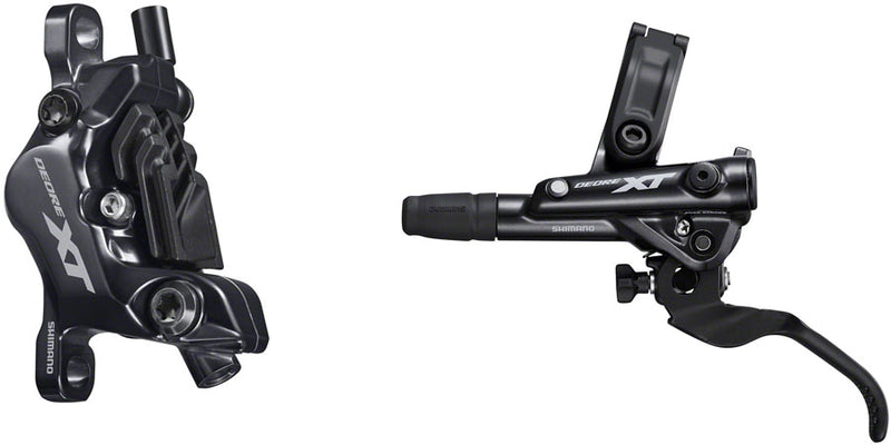 Load image into Gallery viewer, Shimano Deore XT BL-M8100/BR-M8120 Disc Brake Lever - Front Hydraulic Post Mount 4-Piston Finned Pads I-SPEC EV Clamp Band BLK