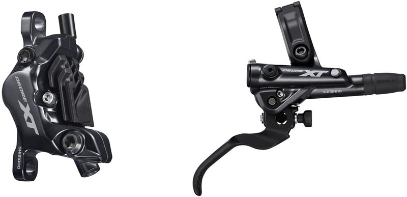 Load image into Gallery viewer, Shimano Deore XT BL-M8100/BR-M8120 Disc Brake Lever - Rear Hydraulic Post Mount 4-Piston Finned Pads I-SPEC EV Clamp Band BLK