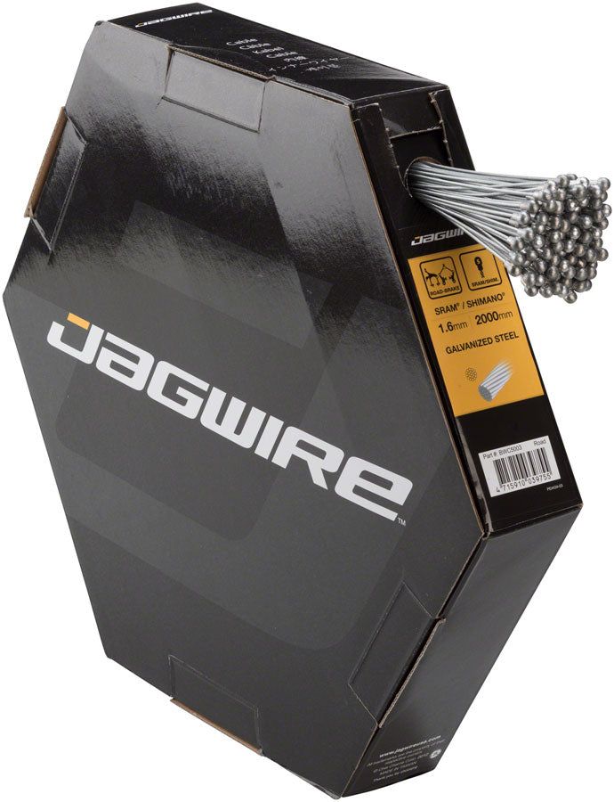 Load image into Gallery viewer, Jagwire Basics Brake Cable - 1.6x2000mm Galvanized SRAM/Shimano Road Filebox of 100