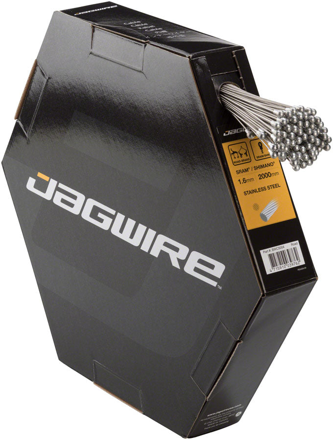 Load image into Gallery viewer, Jagwire Basics Brake Cable - 1.6x2000mm Stainless SRAM/Shimano Road Filebox of 100