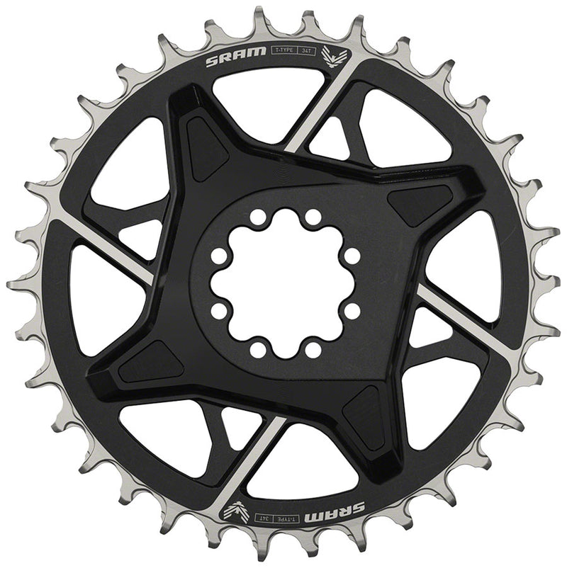 Load image into Gallery viewer, SRAM X0 Eagle T-Type Direct Mount Chainring - 34t 12-Speed 8-Bolt Direct Mount 3mm Offset Aluminum BLK D1
