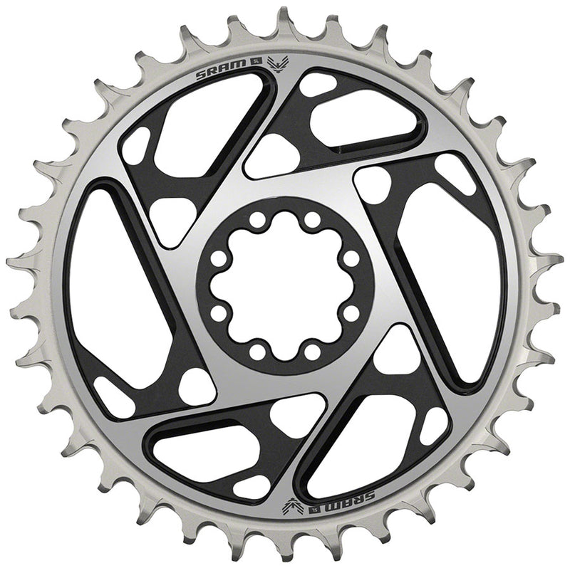 Load image into Gallery viewer, SRAM XX SL Eagle T-Type Direct Mount Chainring - 34t 12-Speed 8-Bolt Direct Mount 0mm Offset Aluminum BLK/Silver D1