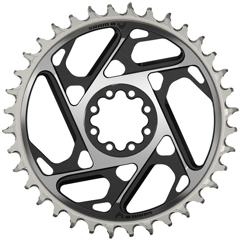 Load image into Gallery viewer, SRAM XX SL Eagle T-Type Direct Mount Chainring - 36t 12-Speed 8-Bolt Direct Mount 3mm Offset Aluminum BLK/Silver D1