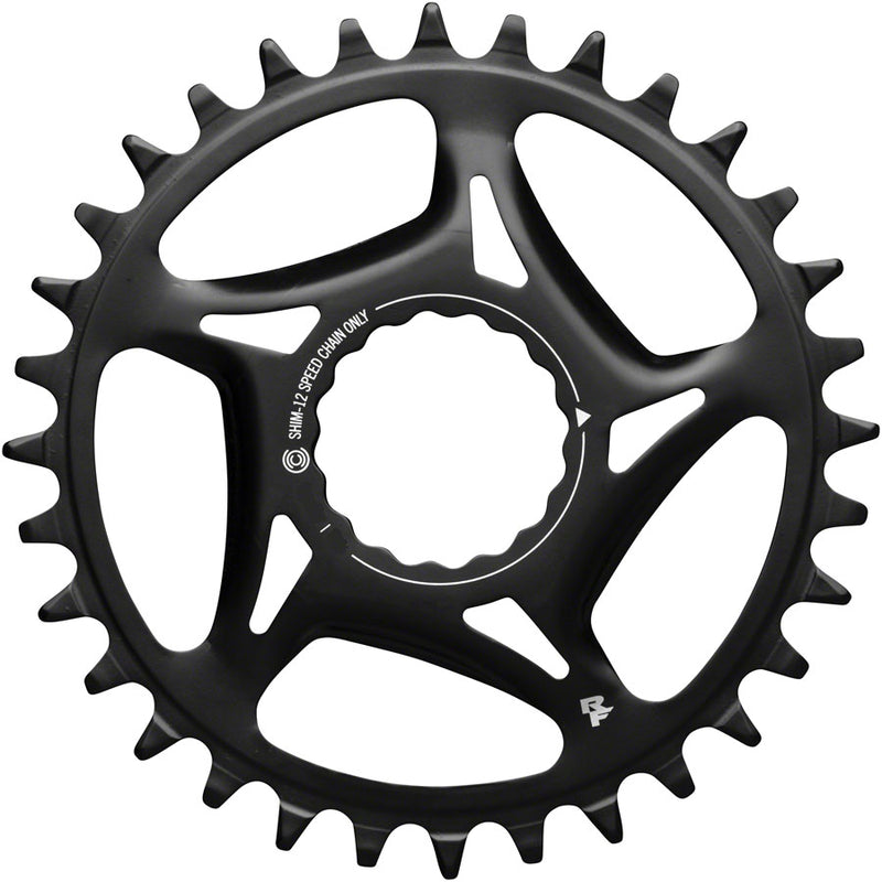 Load image into Gallery viewer, RaceFace Narrow Wide Direct Mount CINCH Steel Chainring - Shimano 12-Speed requires Hyperglide+ compatible chain 34t BLK
