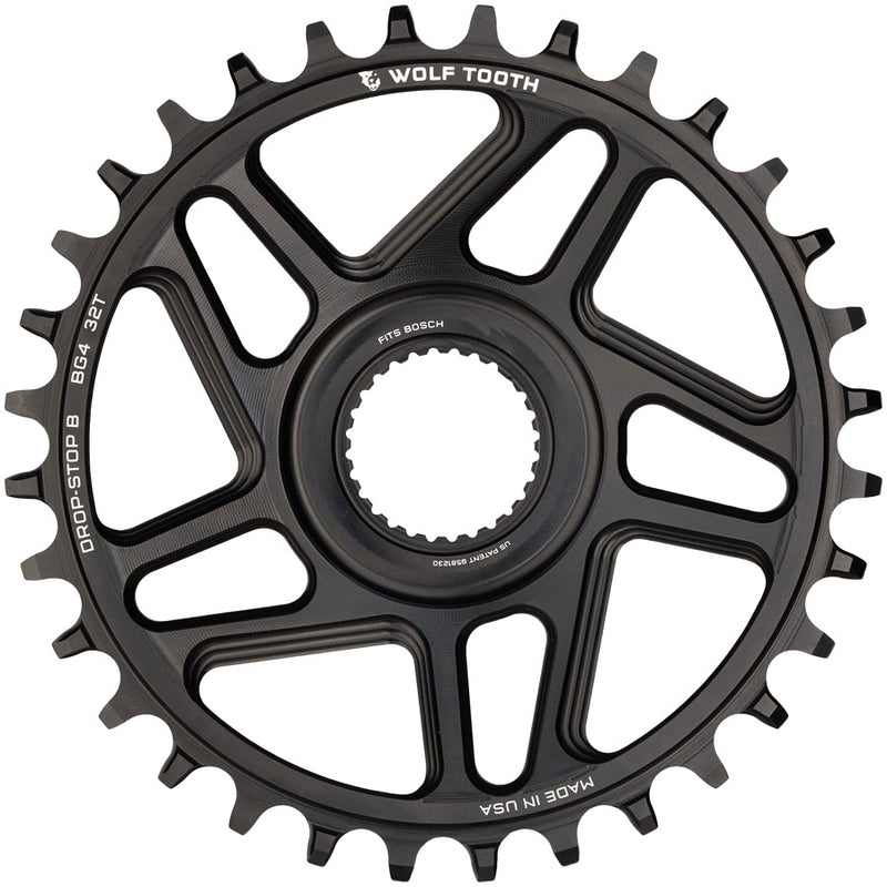 Load image into Gallery viewer, Wolf Tooth Bosch Gen 4 Direct Mount Chainring - Drop-Stop B 32T Black