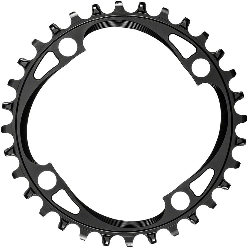Load image into Gallery viewer, absoluteBLACK Round 104 BCD Chainring - 32t 104 BCD 4-Bolt Narrow-Wide Black