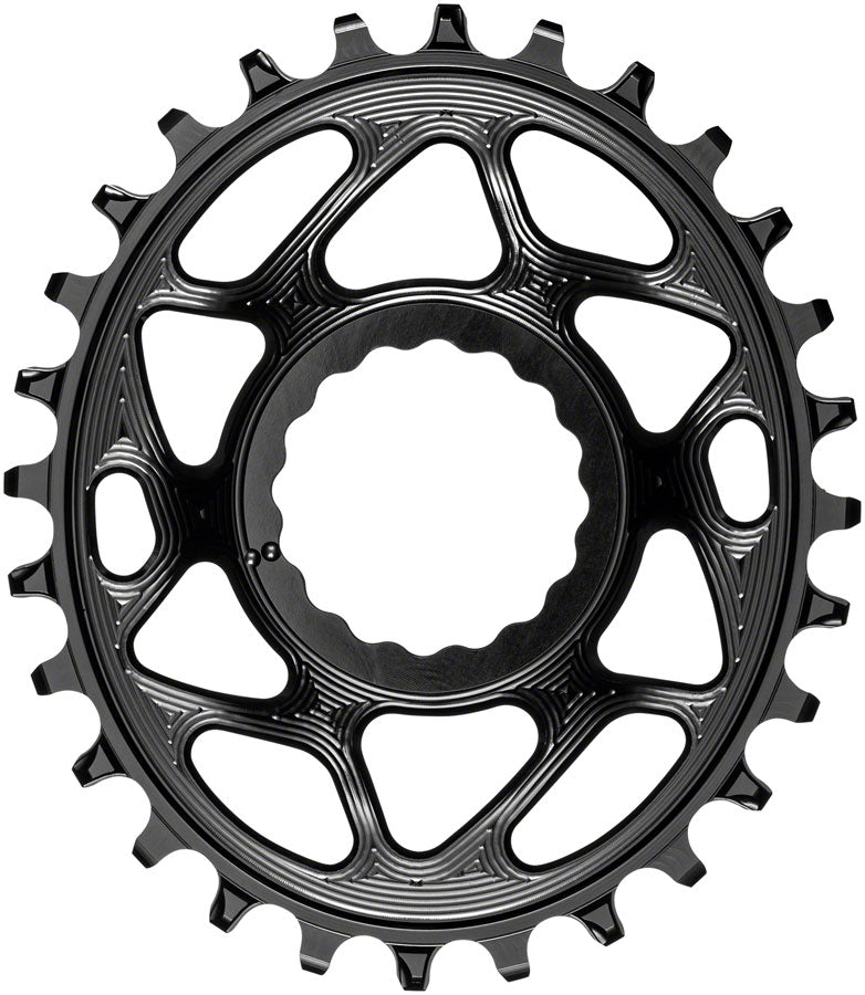 Load image into Gallery viewer, absoluteBLACK Oval Narrow-Wide Direct Mount Chainring - 28t CINCH Direct Mount 3mm Offset BLK