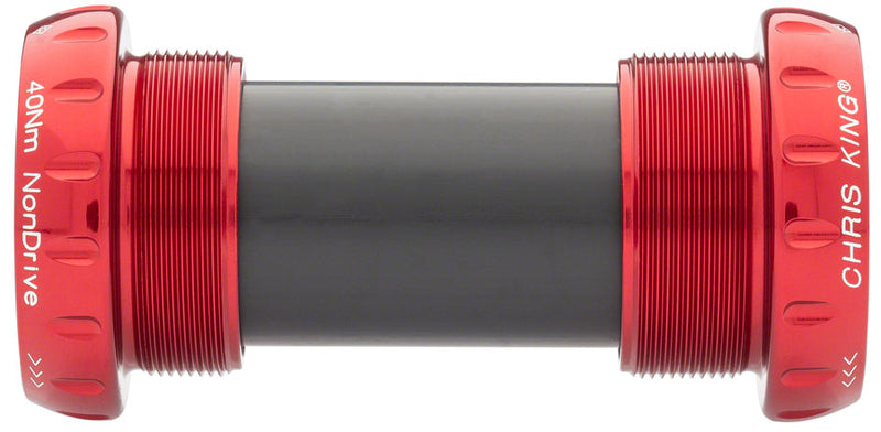 Load image into Gallery viewer, Chris King ThreadFit 24 Bottom Bracket Fit Kit 4 - English For Shimano Hollowtech II Red