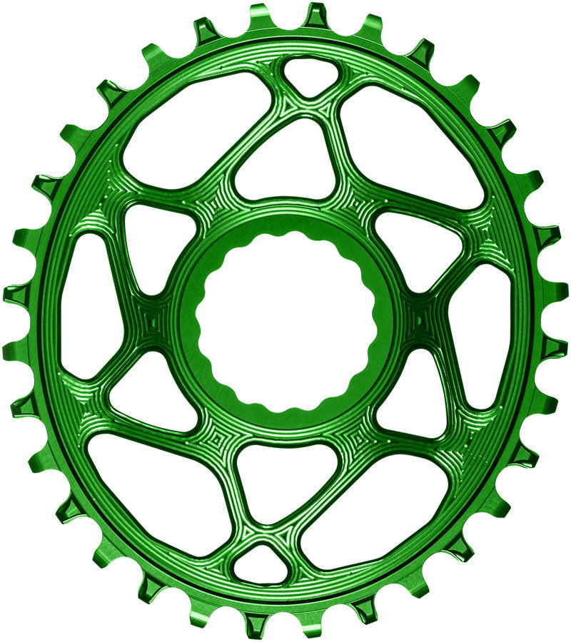 Load image into Gallery viewer, absoluteBLACK Oval Narrow-Wide Direct Mount Chainring - 32t CINCH Direct Mount 3mm Offset Green