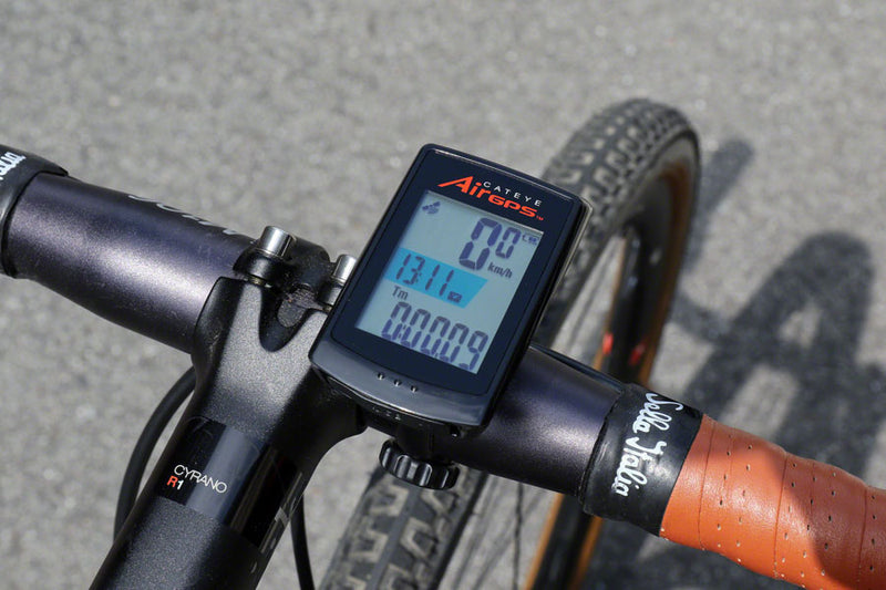 Load image into Gallery viewer, CatEye AirGPS Cycling Computer - with CDC Cadence Sensor Black
