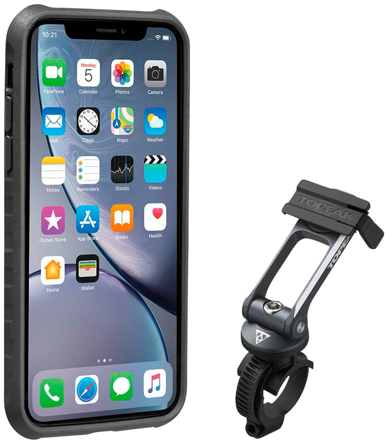 Load image into Gallery viewer, Topeak Ridecase with Mount - Fits iPhone XR Black/Gray