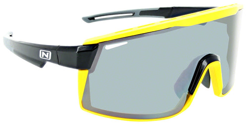 Optic Nerve Fixie Max Sunglasses - BLK YLW Lens Rim Smoke Lens Silver Flash