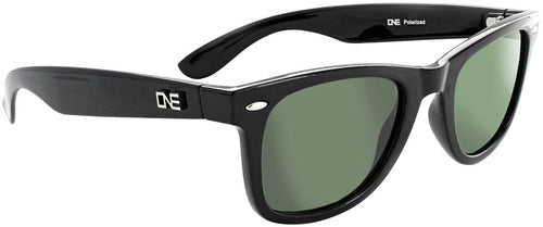 ONE Dylan Polarized Sunglasses: Shiny Black with Polarized Gray Lens