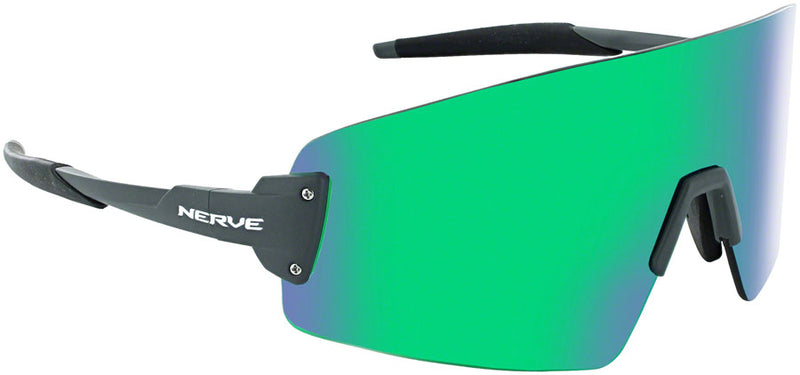 Load image into Gallery viewer, Optic Nerve FixieBLAST Sunglasses -  Shiny Grey Smoke Lens with Green Mirror
