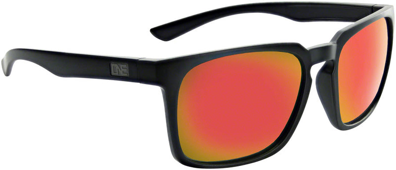Load image into Gallery viewer, ONE by Optic Nerve Boiler Sunglasses - Matte BLK Polarized Smoke Lens Red Mirror
