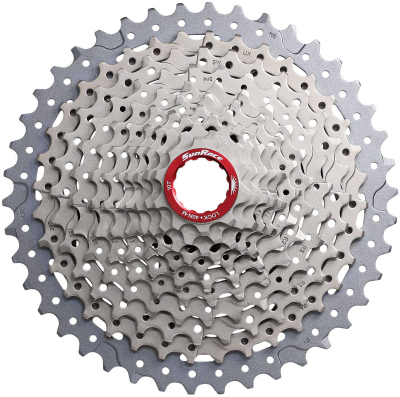 Load image into Gallery viewer, SunRace MX9X Cassette - 11-Speed 10-42t Metallic Silver For XD Driver Body