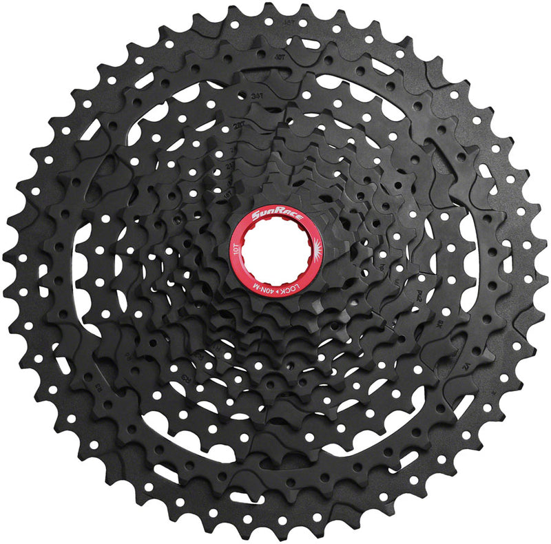 Load image into Gallery viewer, SunRace MX9X Cassette - 11-Speed 10-46t Black Chrome For XD Driver Body