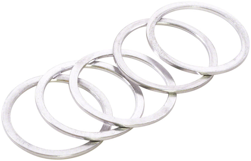 Load image into Gallery viewer, Wheels Manufacturing Aluminum Headset Spacer - 1-1/8" 1.5mm Silver 5-pack