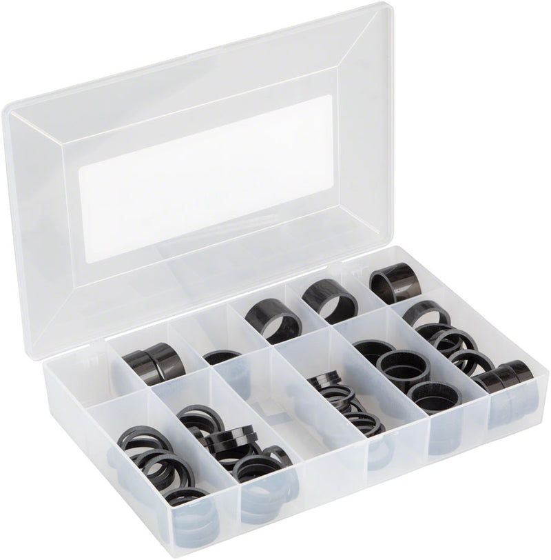 Load image into Gallery viewer, Wheels Manufacturing Carbon Headset Spacer Kit - 1-1/8" Assorted 62pcs Gloss
