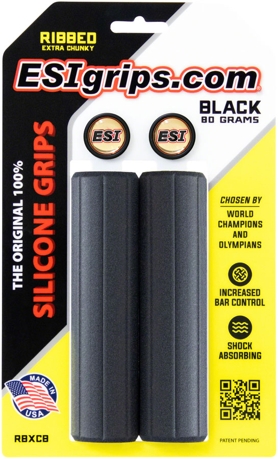Load image into Gallery viewer, ESI Ribbed Extra Chunky Grips - Black