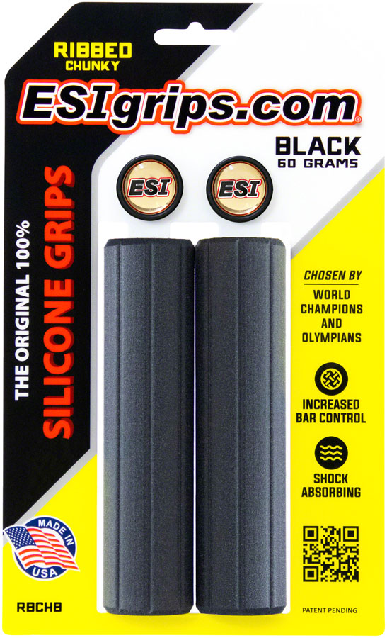 Load image into Gallery viewer, ESI Ribbed Chunky Grips - Black