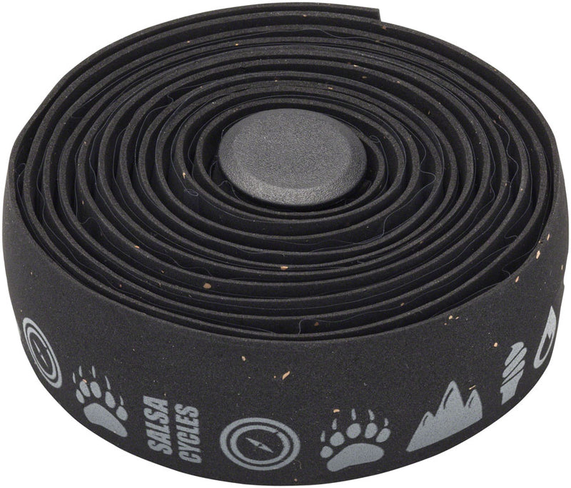 Load image into Gallery viewer, Salsa Glyph Gel Cork Bar Tape - Black