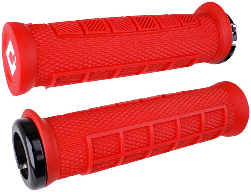 Load image into Gallery viewer, ODI Elite Pro Grips - Burnt Red Black Lock-On