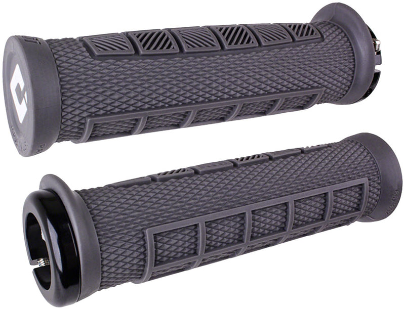 Load image into Gallery viewer, ODI Elite Pro Grips - Graphite Black Lock-On