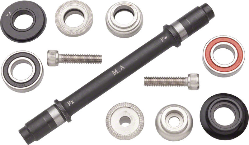 Load image into Gallery viewer, Surly Ultra New Hub Axle Kit for 120mm Rear Fix/Fix Black