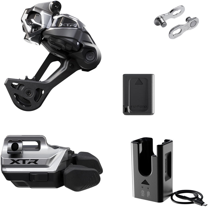 Load image into Gallery viewer, Shimano XTR M9250 Di2 Wireless Upgrade Kit - Includes M9250-SGS Rear Derailleur M9250-IR I-Spec EV Shifter Battery Charger Quick Link