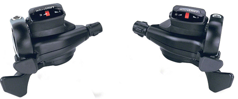 Load image into Gallery viewer, microSHIFT TS71 Thumb Tap Shifter Set 8-Speed Triple Optical Gear Indicator Shimano Compatible