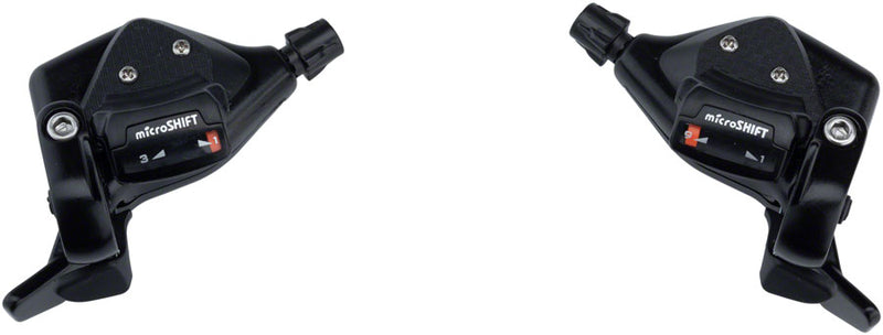 Load image into Gallery viewer, microSHIFT TS71 Thumb Tap Shifter Set 9-Speed Triple Optical Gear Indicator Shimano Compatible