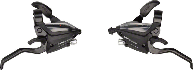 Load image into Gallery viewer, Shimano ST-EF500 3 x 7-Speed Brake/Shift Lever Set Black