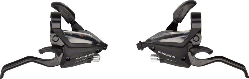 Load image into Gallery viewer, Shimano ST-EF500 3 x 8-Speed Brake/Shift Lever Set Black