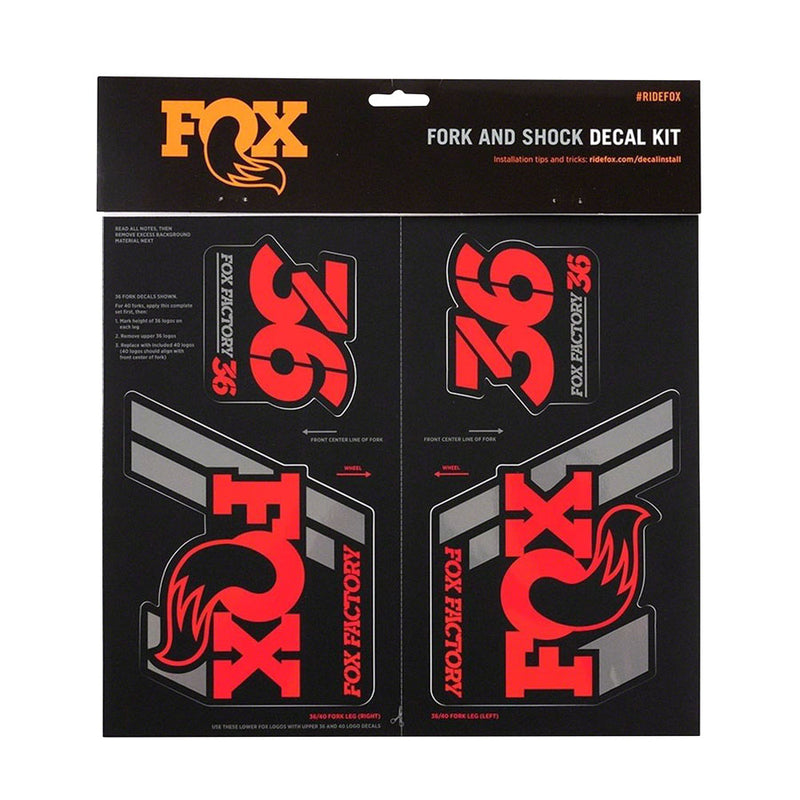 Load image into Gallery viewer, FOX Heritage Decal Kit for Forks and Shocks Red