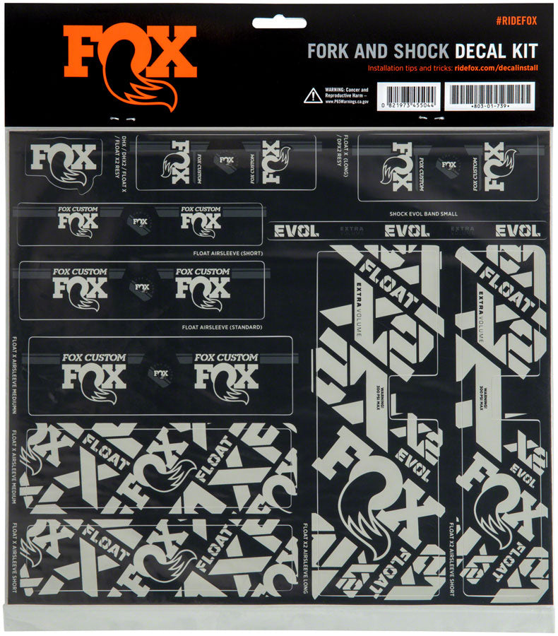 Load image into Gallery viewer, FOX Fork and Shock Decal Kit - Battleship Gray