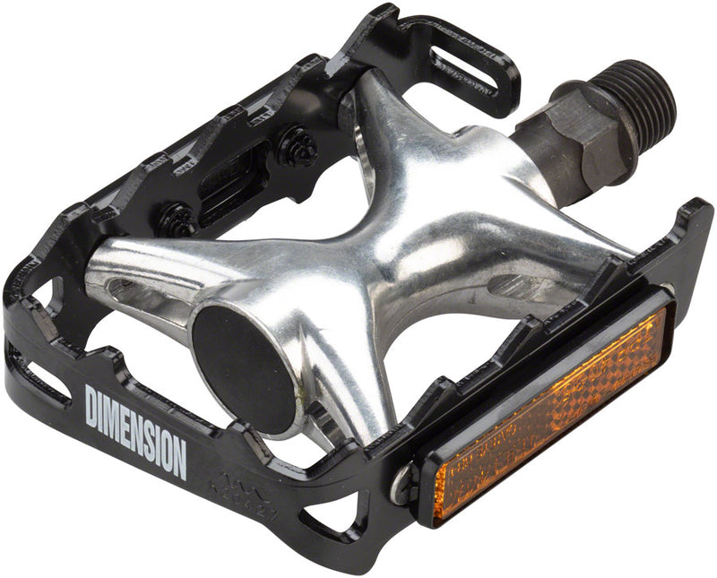 Load image into Gallery viewer, Dimension Mountain Compe Pedals - Platform Aluminum 9/16" Black/Silver