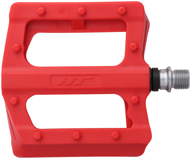 Load image into Gallery viewer, HT Components PA12 Pedals - Platform Composite 9/16" Red