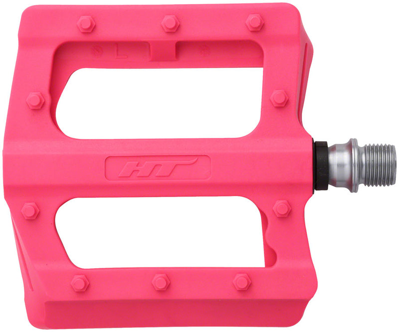 Load image into Gallery viewer, HT Components PA12 Pedals - Platform Composite 9/16" Neon Pink